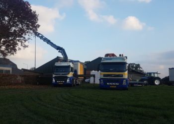 Bouwkeet laden en lossen Transport